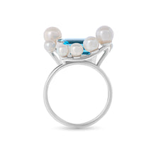 Deco Splash Ring with pearl jackets