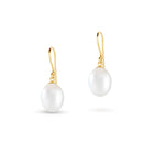 Sea Foam Pearl Drops - gold