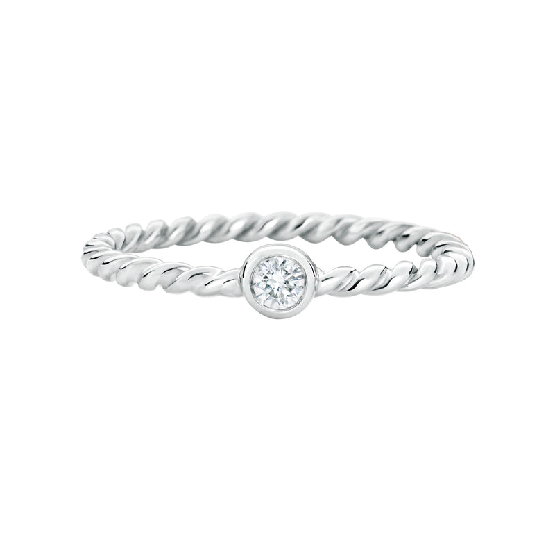 Thread ring with .25ct diamond