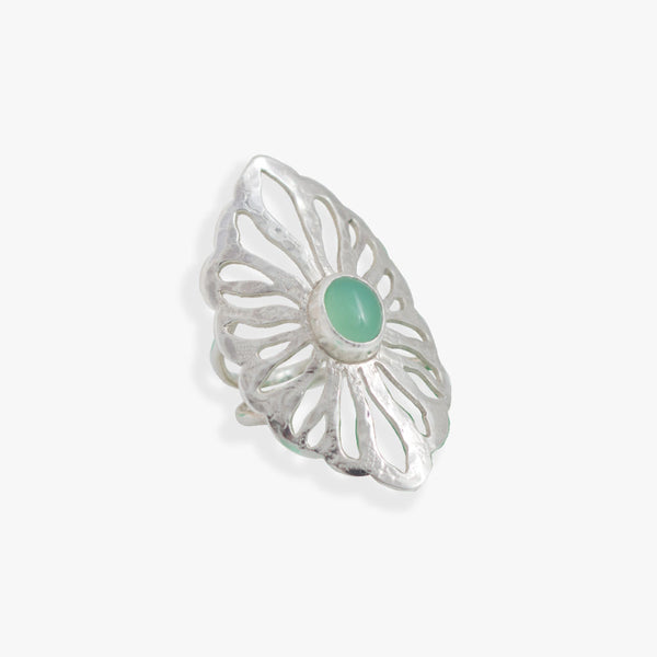 Sea Gem ring with Chrysoprase